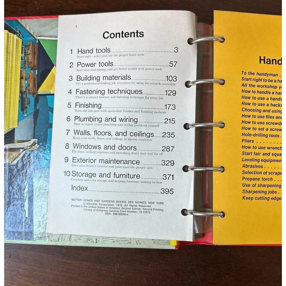 Better Homes and Gardens Handyman's Book Vintage Hardcover DIY Guide 1950s 1960s